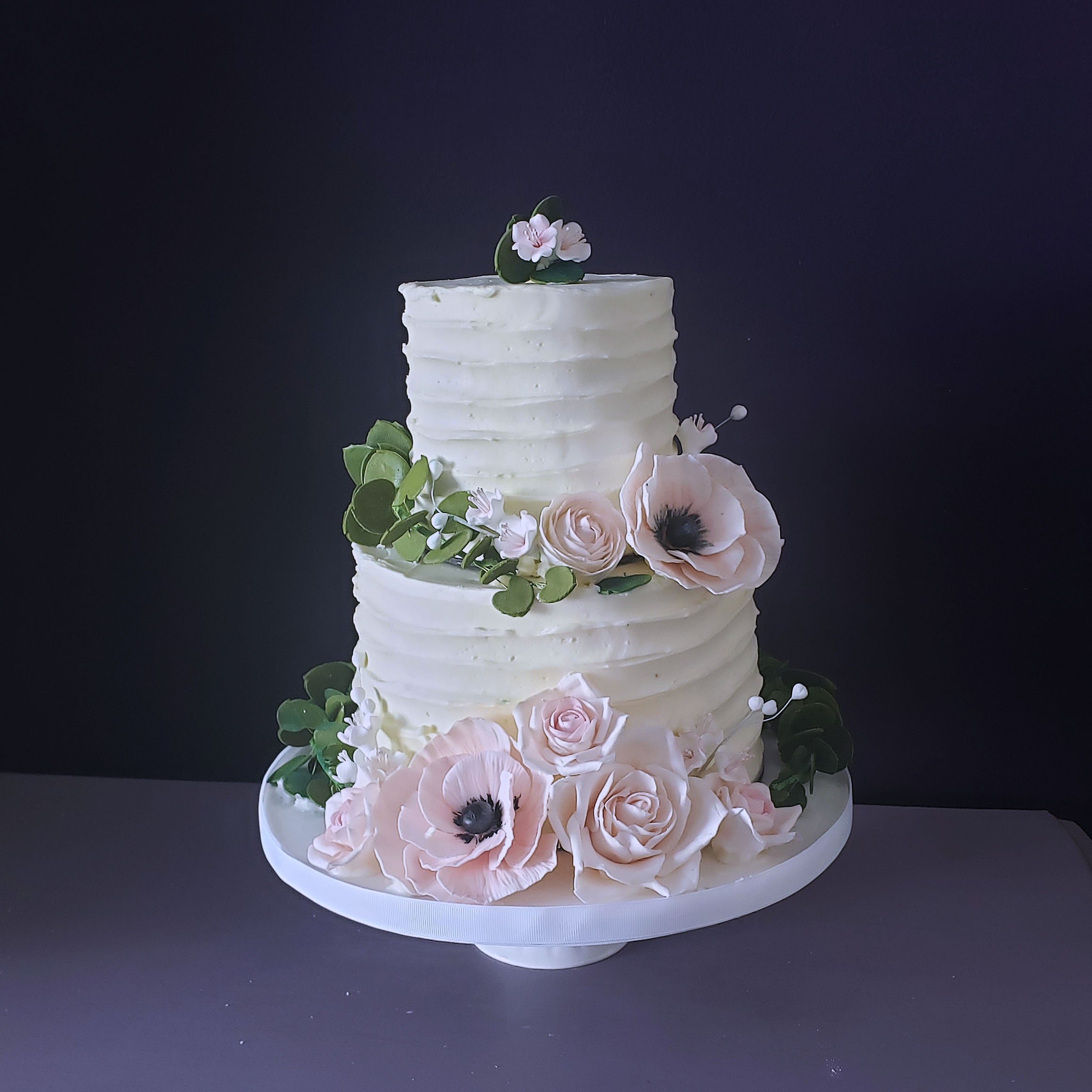 Cake-Crazy - Simple 2 tier wedding cake with buttercream... | Facebook